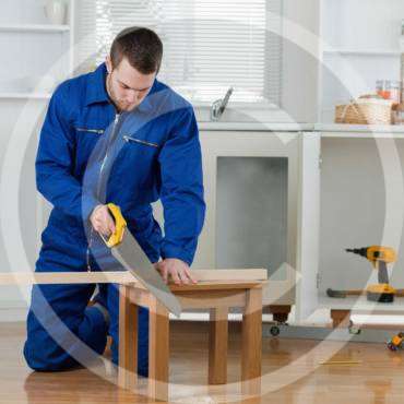 A wooden structure to prevent collapse of shaky stairs